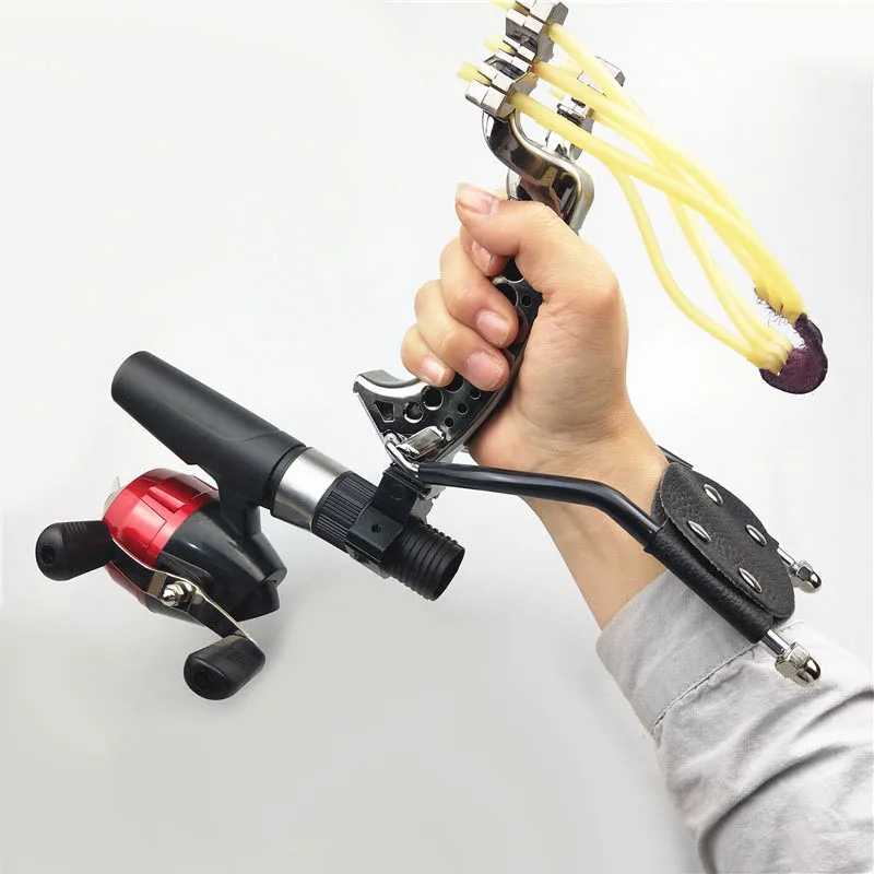 Günstig Leistungsstarke Schleuder Angeln Jagd Set Pro Fisch Schießen Pfeil Katapult Outdoor Launcher oder Outdoor Angeln Jagd Genaue