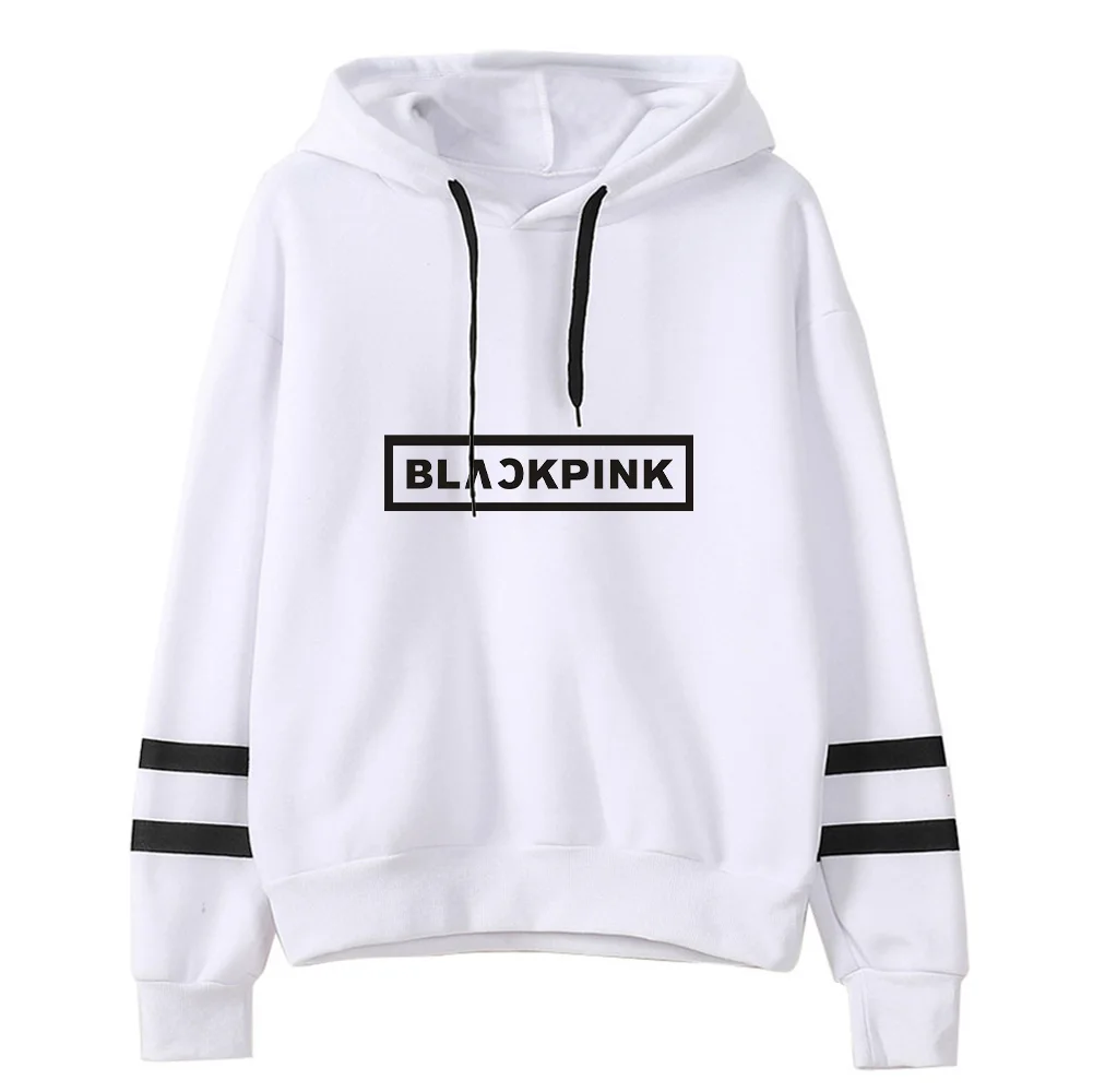 Blackpink Lisa толстовки женские карманы трендовые Kpop толстовки женские письмо напечатано свободно бархат женские с длинным рукавом Милая уличная