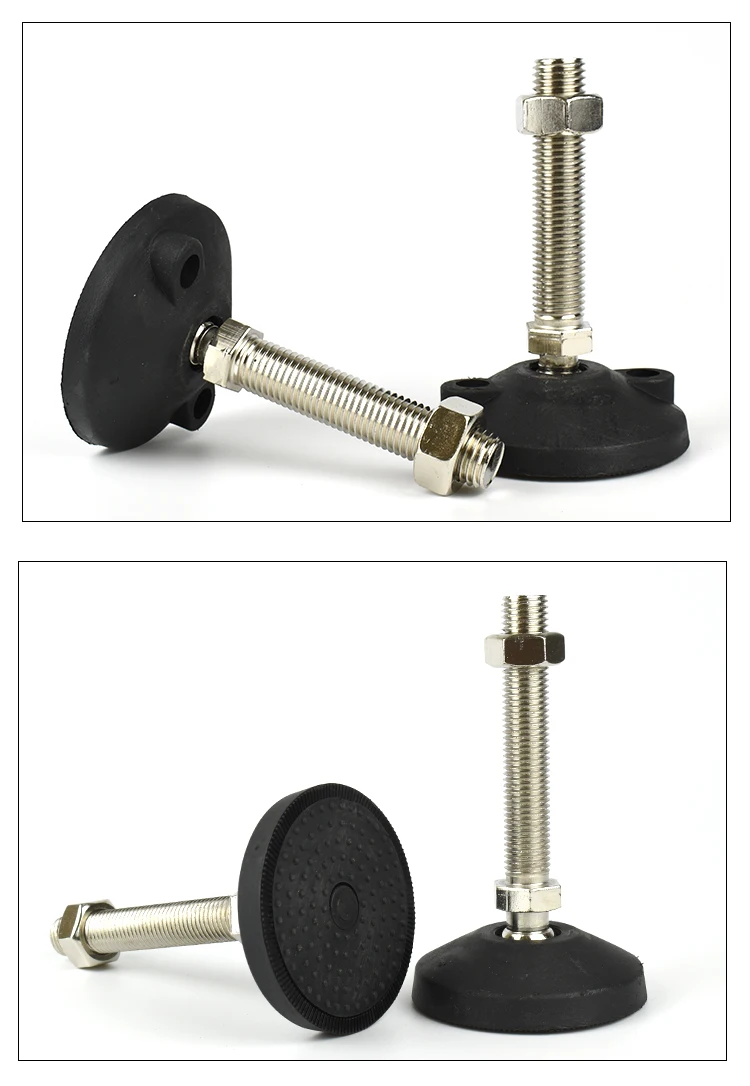 4pcs Furniture Support Leg Non-skid Pad M8/M10/M12 Adjustable Universal Office Warehouse Shelves Nylon Hooves  Fixed Anchor Foot
