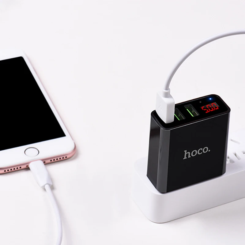 HOCO C15 10 шт./лот USB зарядное устройство для iPhone 11 Xs Max US Plug настенное зарядное устройство адаптер для samsung Xiaomi huawei
