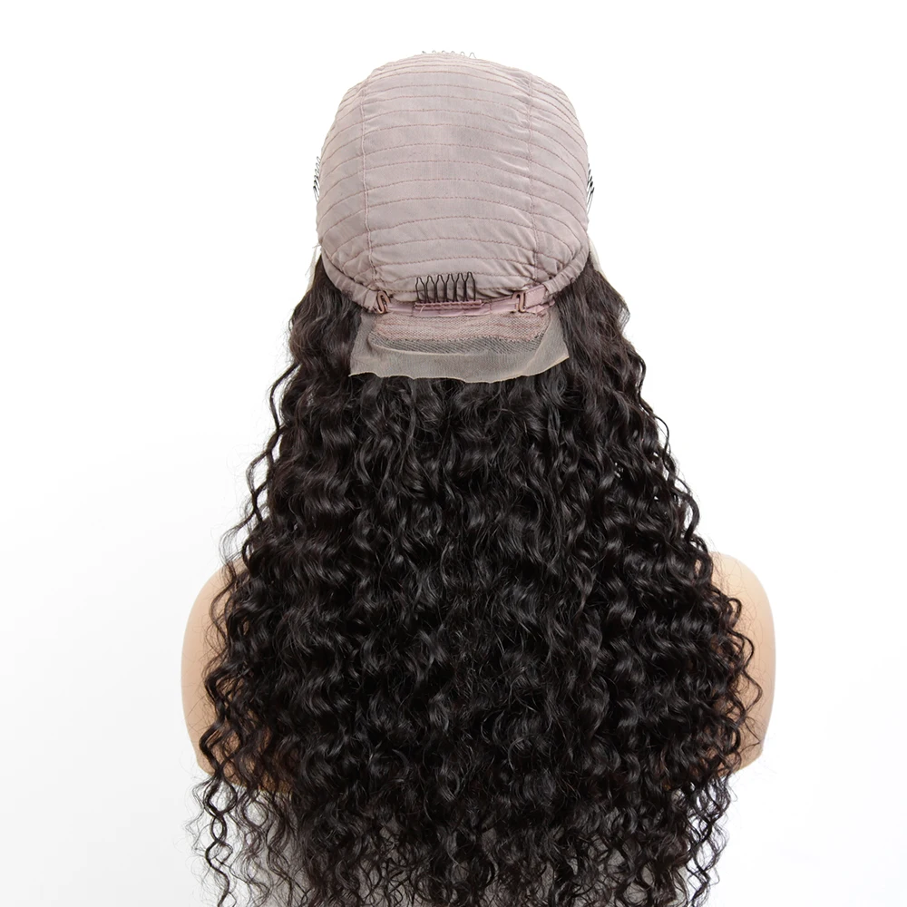 Brazilian Hair Water Wave 13x4 Lace Front Human Hair Wigs With Baby Hair Pre Plucked For Black Women Braided Up 150% Remy Hair