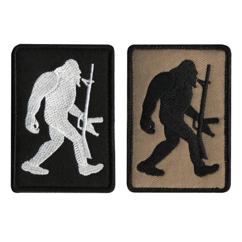 3D лесной король Bigfoot орангутанг нарукавная нашивка с вышивкой тактическая для поддержания боевого духа, раздел одежды нашивка на рюкзак значок
