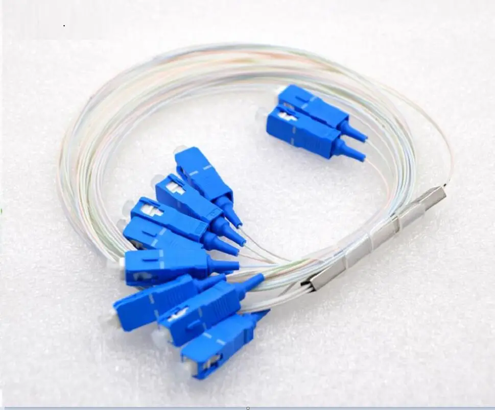 10 шт. мини-Сплиттер Волоконно-оптический Plc Sc/upc-разъем 2x8 стальная трубка 2:8-8-порты 2-8