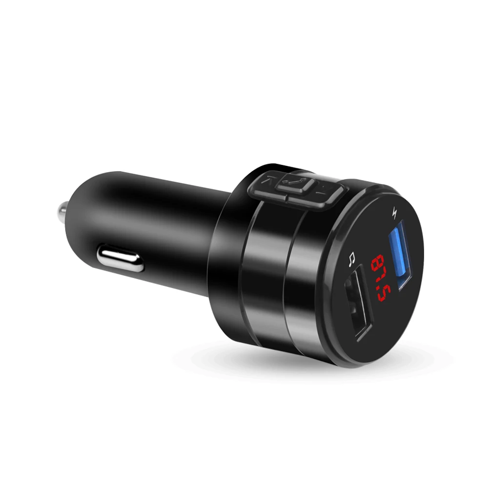 Black USB AUX fm-передатчик модулятор Handsfree Bluetooth 4,2 автомобильное зарядное устройство 3.1A двойной USB адаптер Автомобильный mp3 плеер беспроводной аудио прием - Название цвета: Black