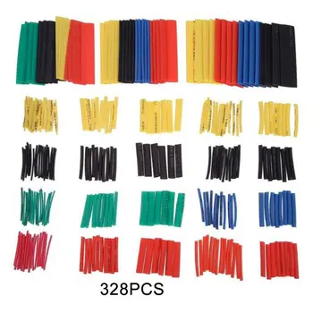 

328Pcs Color Heat-Shrinkable Tube Heat-Shrink-Tubing Insulated Flame-Retardant Tube Insulating Sleeve