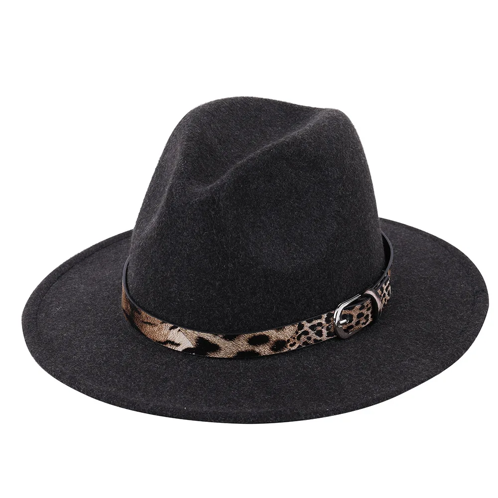 

Classic jazz hat small spring and autumn ladies cashmere top hat coffee with British male hat