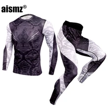 Aismz новые зимние мужские комплекты термобелья эластичные теплые флисовые кальсоны для мужчин s леггинсы дышащее термо нижнее белье костюмы