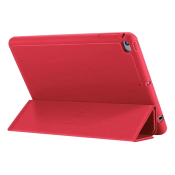 

for 2019 iPad Mini 4 Case PU+TPU Protective Case with Press Pen Anti-Lost Card Slot Design Protective Case