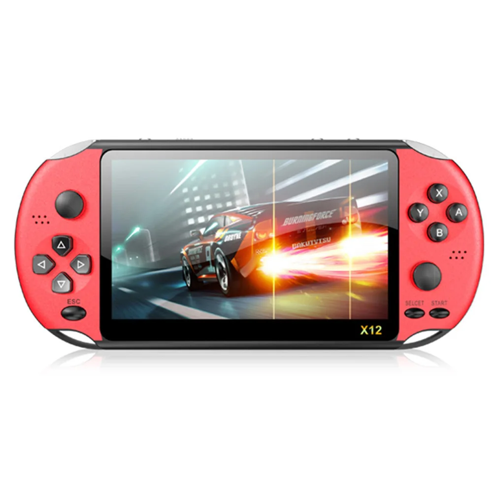 X12plus 5.1 Inch 8G Double Rocker Kids LCD Rechargeable Handheld Game Console Portable Video Movies Support TF Card Music Gift |