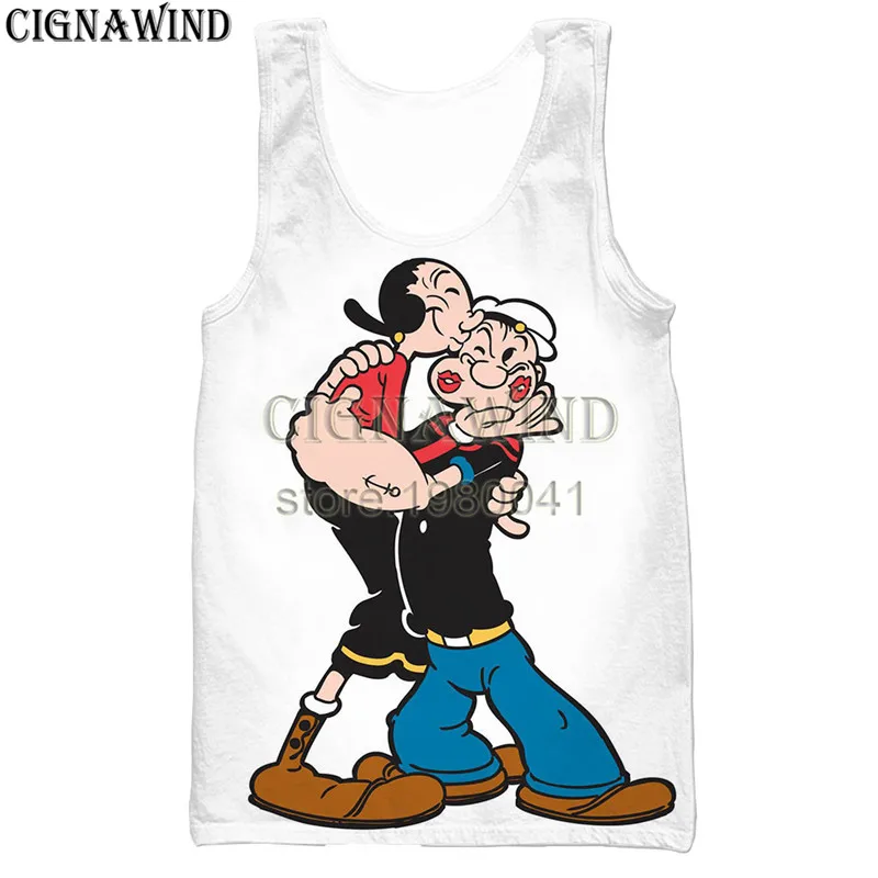 05 Новая популярная майка для мужчин/женщин мультфильм аниме Popeye 3d печати жилеты Harajuku стиль Бодибилдинг уличная топы - Цвет: 05