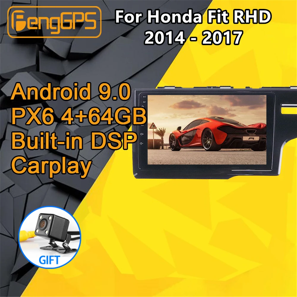 Автомобильный мультимедийный плеер для Honda Fit RHD 2014 2015 2016 2017 стерео Android PX6 радио