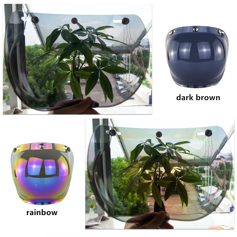 Motorcycle Helmet Bubble Visor Flip Up Open Face Bubble Helmet Visor High Strength Motorcycle Helmet Accessories for Casco Moto