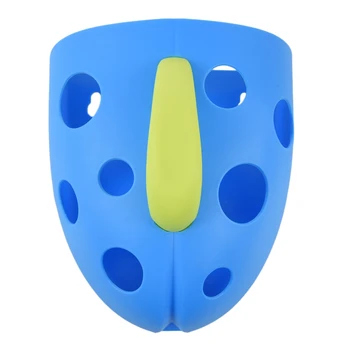 

New Funny Security Plastic Baby Kids Bath Toy Scoop Storage Hanging box(blue)