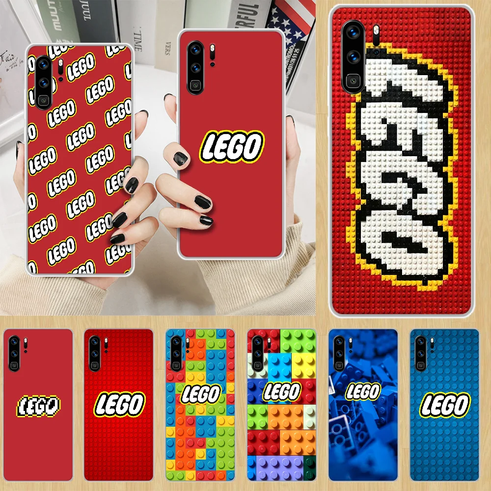 

legos brand Phone Case hull For HUAWEI p 8 9 10 20 30 40 smart Lite 2017 19 Pro Z transparent Etui fashion prime pretty coque