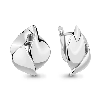 

AQUAMARINE earrings without stones, silver 925