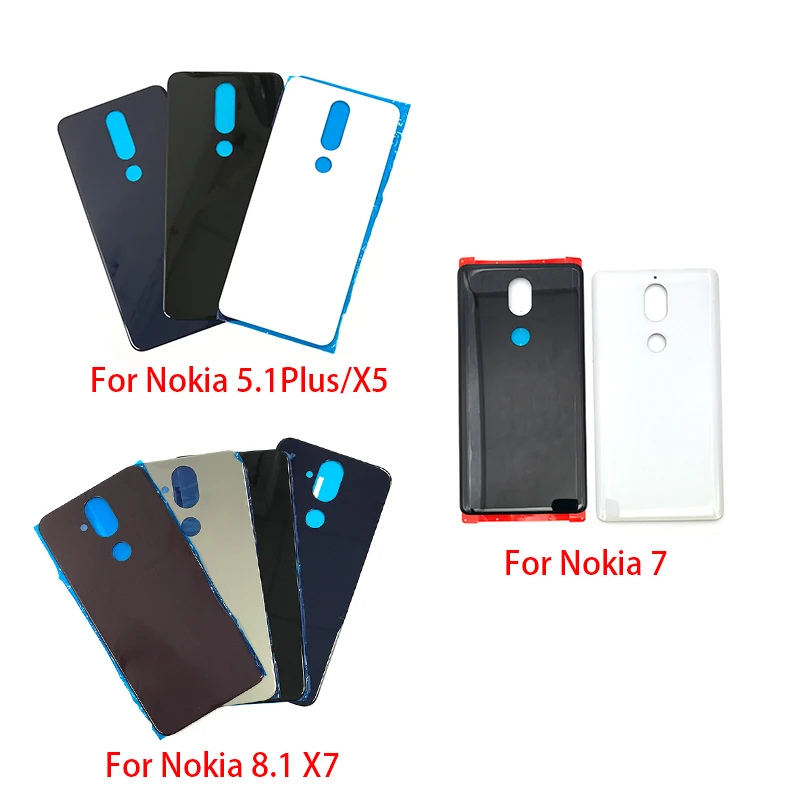 Задняя крышка батареи Стекло для Nokia 7 7,1/5,1 Plus/X5/6,1 Plus/X6/8,1/X7