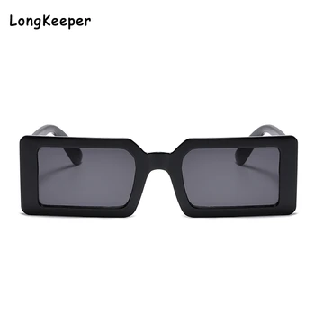 

90s Trendy Black Sunglasses Women 2020 Brand Designer Rectangle Thick Frame Fashion Sun Glasses Shades for Ladies UV400 Gafas
