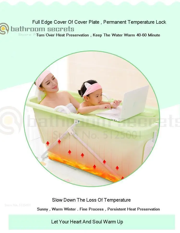 Thickened Plastic Adult Bath Barrel Super Large Children's Home Bath Barrel Adult Bath Barrel Bath Barrel Folding