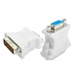 1Pcs DVI-I 24+5 Pin DVI To VGA Male To Female Video Converter Adapter For PC laptop Graphics Cards Computer 1080P HDTV Monitor