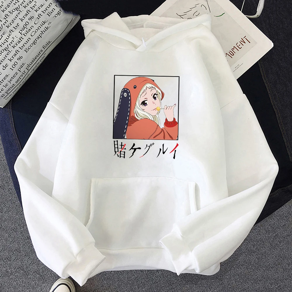 Sudadera con capucha de Anime Yomoduki Runa para hombre y mujer, traje de jugador de Kakegurui a la moda, sudaderas informales estampadas