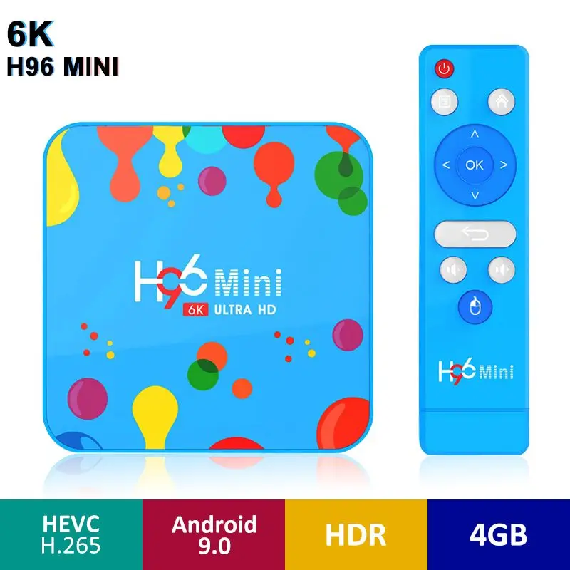 H96 Мини Смарт ТВ приставка Android 9,0 4 Гб ОЗУ 128 Гб ПЗУ Allwinner H6 5G wifi 4K 6K bluetooth 4,0 телеприставка для Youtube