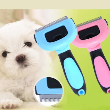 

Cat Dog Hair Removal Comb Wear-resistant Durable Non-slip Convenience Teddy Comds Multifunctional Adorble Pink Blue Pet Supplies