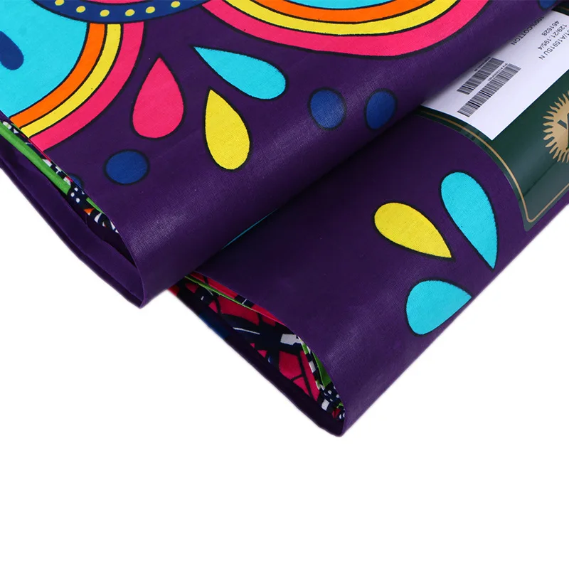 New Design Cotton Colorful Flowers Print African Fabric High Quality 6Yards\lot