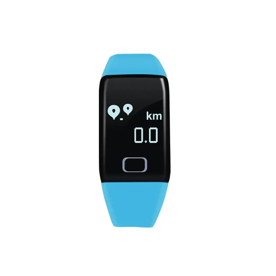 Умный спортивный браслет в режиме реального времени, мониторинг сердечного ритма, умный браслет, Bluetooth часы, шагомер, фитнес-трекер, умные часы - Цвет: Blue