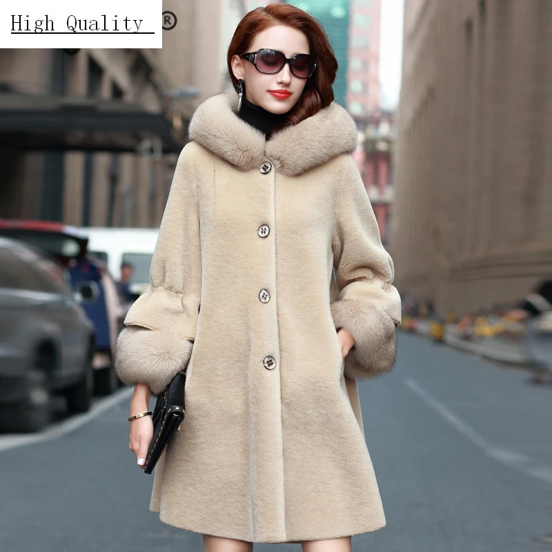 Natuurlijke Schapen Scheren Jas Vrouwen Winter Wollen Jas Grote Vos Bont Kleding 2020 Koreaanse Dikke Warme Echte Bontjas Hiver 810 Natuurlijke Schapen Scheren Jas Vrouwen Winter Wollen Jas Grote Vos Bont Kleding 2020 Koreaanse Dikke Warme Echte Bontjas Hiver 810