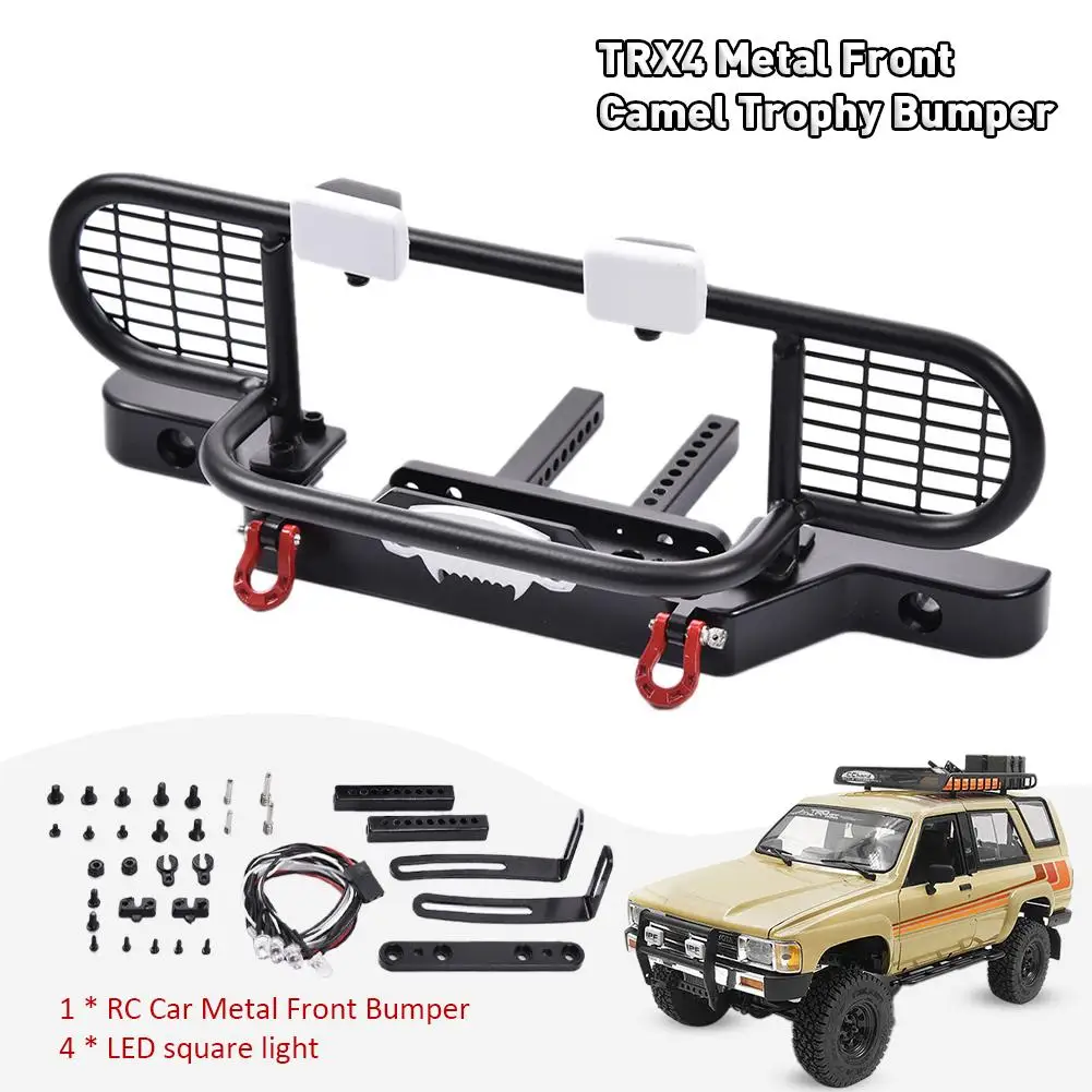 

TRX-4 Remote 4WD Axial SCX 10 Mountain Bike Front Climbing Car Front bumper Metal Front Camel Trophy Bumper with