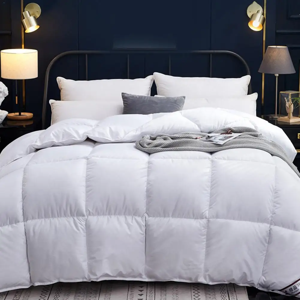 Goose Down Winter Quilt Comforter Blanket Duvet Filling Cotton Cover Duvet Quilt Core Home Hotel Winter Quilt Bedding Washable