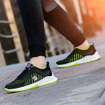 

Oeak Men Sneakers Breathable Casual No-slip Men Vulcanize Shoes Male Air Mesh Lace Up Wear-resistant Shoes Tenis Masculino