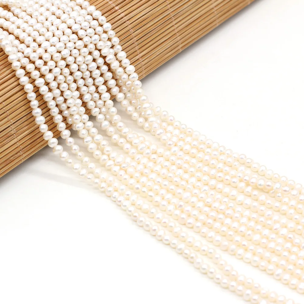 Natural de Água Contas para Faça Doce Pérola Pequenas Pérolas Você Mesmo Jóias Fazer Colares Pulseiras Brincos 36cm - Strand Contas Tamanho 3-4mm 23 contas para diy jóias fazer colares pulseiras
