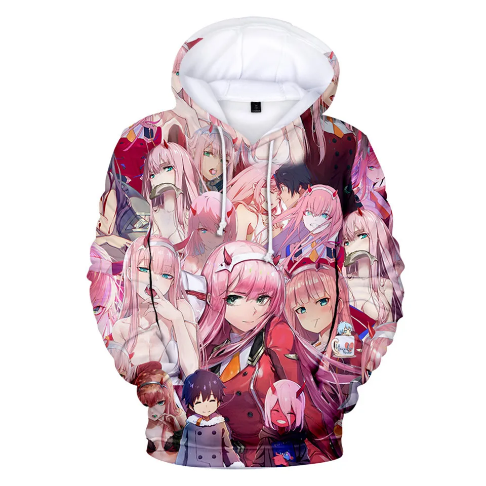 3D Мода Zero Two Hoodies аниме DARLING in the FRANXX полный пуловер толстовка с принтом Толстовка