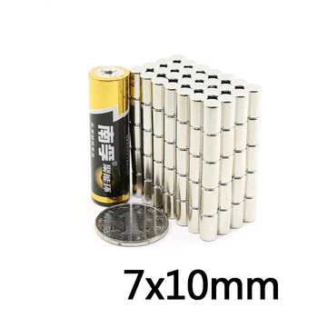 

5/10/20pcs 7*10mm Neodymium magnet disc 7x10mm N35 NdFeB Dia 7x10 Strong Small Magnetic Magnets For Craft 7 mm x 10 mm