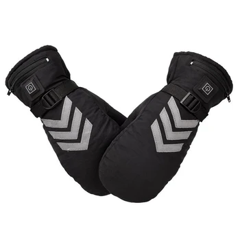 

Women Men Warm Adjustable Wrist Durable Cycling Gloves Sports Winter Electric Heating Reflective Full Finger Non Slip Windproof