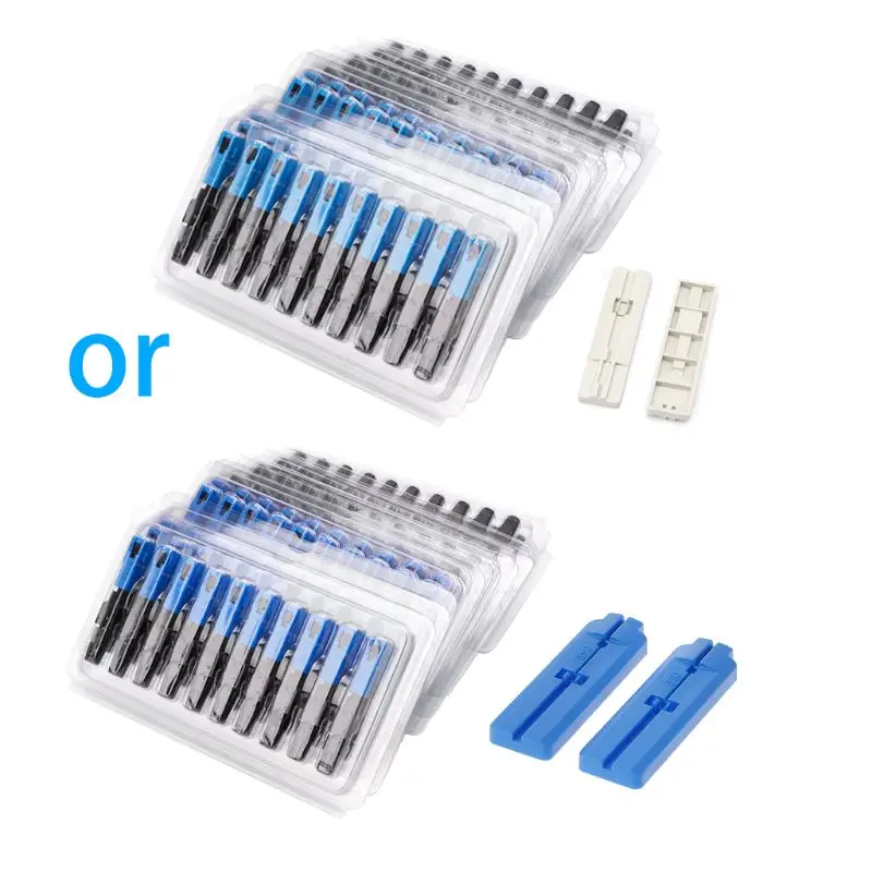 

100PCS SC Optic Fiber Quick Cold FTTH SC Single Mode UPC Fast Connector