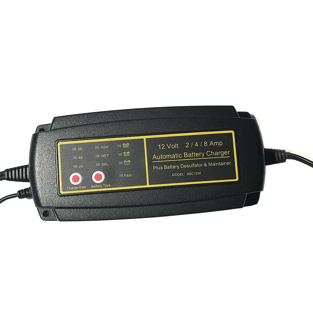 

12Volt 7 Stage Smart Lead Acid Battery Charger 12Volt 2/4/8Amp