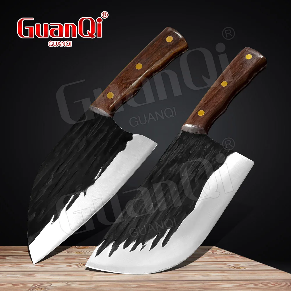 

Stainless Steel Chef Knife Handmade Forged Cooking Chopping Cleaver Butcher Knife High Carbon Steel Kitchen Chef Knife Sets