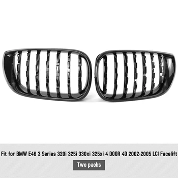 

New Car Front Dual Kidney Grill Grille Gloss Black/Plating/Semi plating Fit for BMW E46 3 Series 320i 325i 330xi 325xi 2002-2005