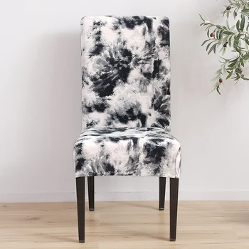

1Pc Tie Dye Chair Cover Spandex Stretch Elastic Slipcovers Chair Covers For Dining Room Wedding Office Banquet Hotel Kitchen