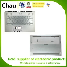 Для MSI GS65 MS-16Q5 P65 верхний чехол Упор для рук/нижний чехол Серебряная клавиатура с подсветкой