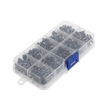 

10 Models 100Pcs Tactile Push Button Switch Kit 6x6 Tact 4.3MM-13MM DIP 4P