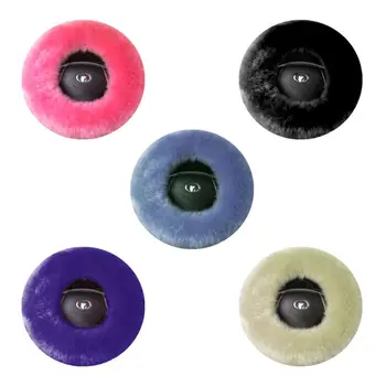 

3Pcs Fur Wool Furry Fluffy Thick Car Steering Wheel Cover for car accessories