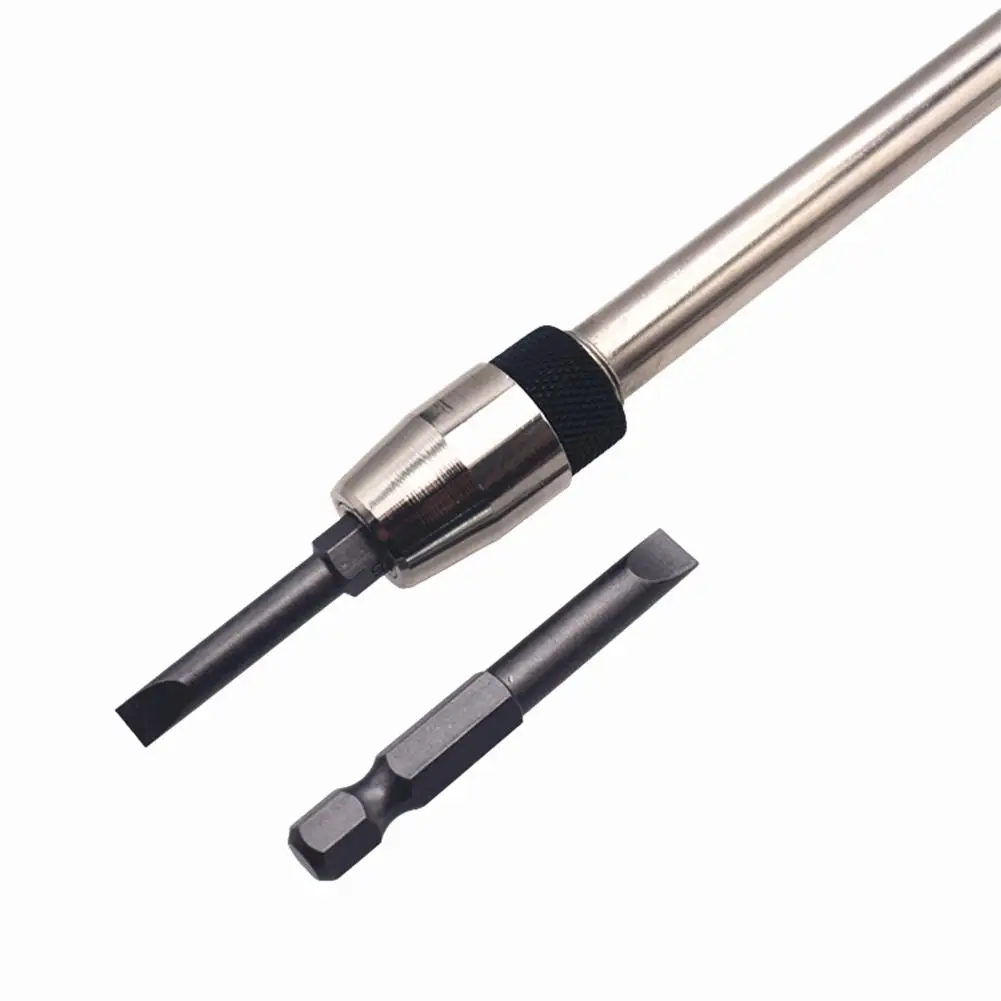 

Hex Shank Quick Release Self-locking Connecting Rod Electric Drill Screwdriver Long Quick Adapter Rod Fast Drill Adapter 300mm
