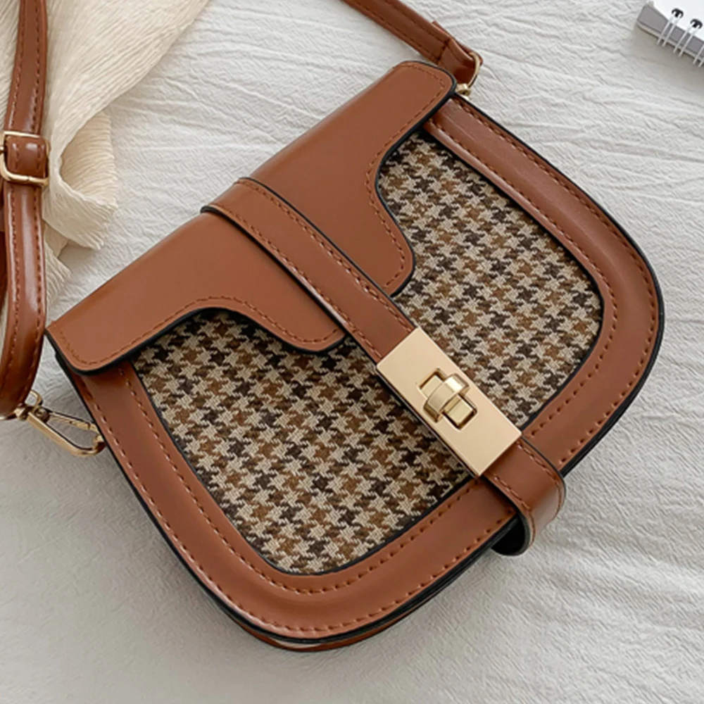 

Women Small Messenger Bags Mini Casual Shell Bag Quality Leather Female Shoulder Bag Plaid Ladies' Crossbody Bag Bolsa Sac