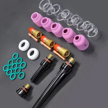 

31pcs/Set TIG Welding Torch Stubby Gas Lens #12 Heat Glass Cup For WP-17/18/26 Durable Multi Tools Kit Ferramenta
