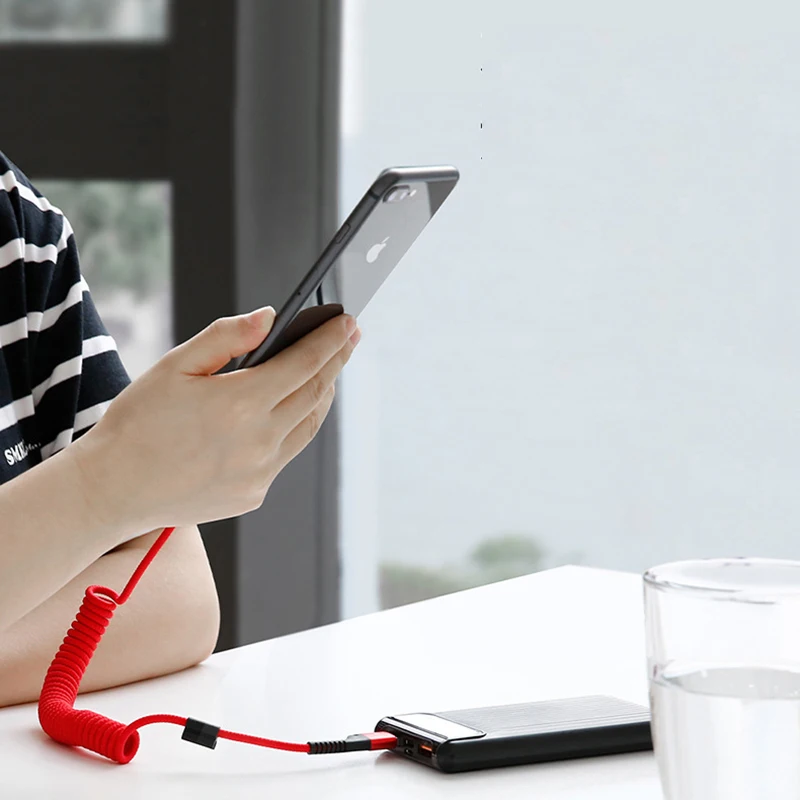 Usb type C весенний спиральный кабель для Xiaomi Redmi Note 7 mi 9 Быстрая зарядка синхронизации данных USB C кабель для samsung Galaxy S9 Oneplus 6T