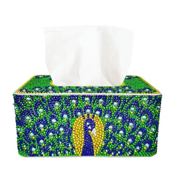 

DIY Roll Tissue Box Special Shape Diamond Painting Tissue Box 3D Puzzle Storage Box Cartoon Diamond Cross Stitch Gift