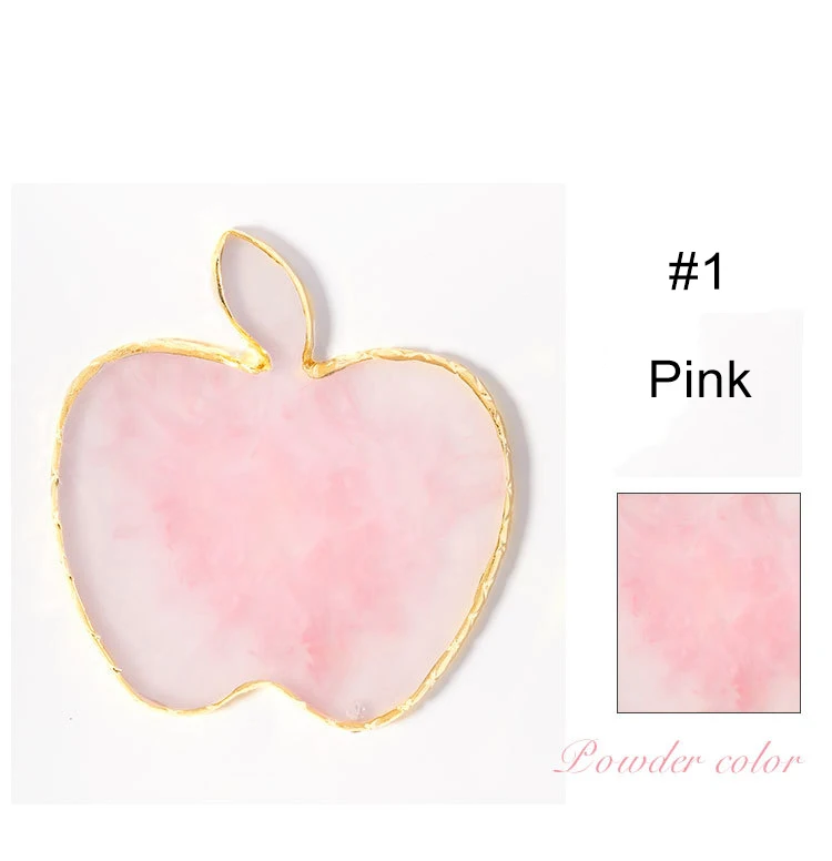 Pink 1 шт. Креативный дизайн в форме яблока Палитра для дизайна ногтей инструменты для рисования Гель-лак для ногтей цветовая палитра для дизайна ногтей магазин салонов маникюра - Цвет: Pink